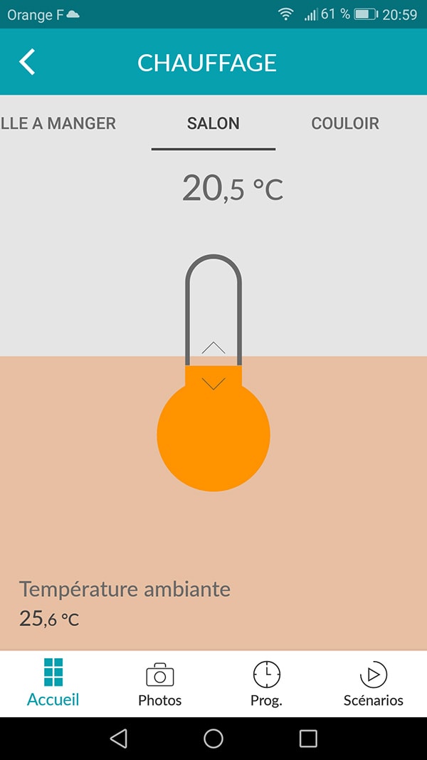 pilotage température radiateur à distance smartphone