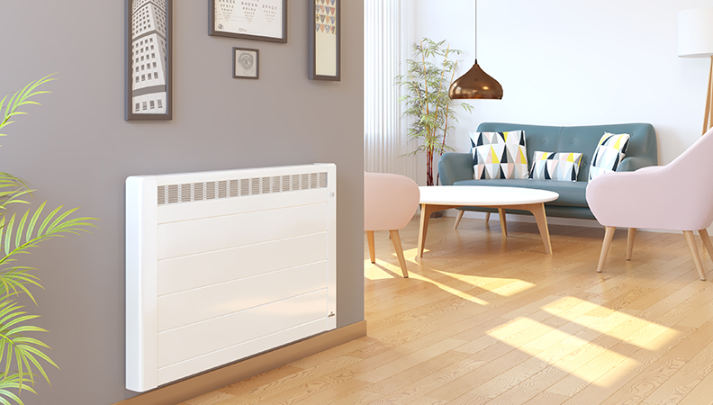 Radiateur électrique Inertie Céramique LEONA 2000W Blanc - Façade Verre - Programmable - Économe