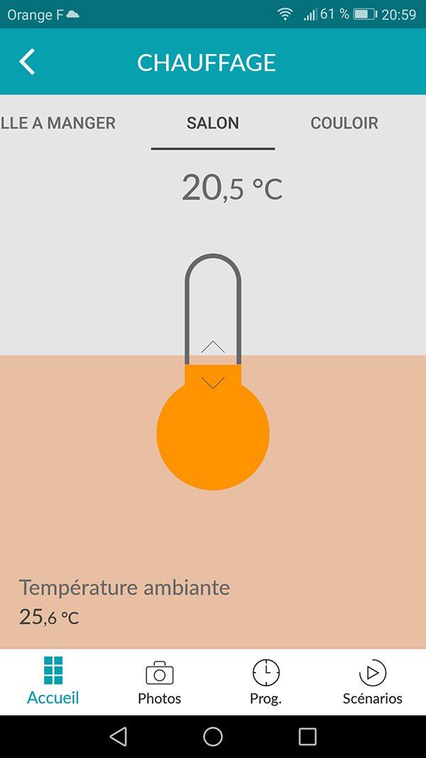 pilotage température radiateur à distance smartphone