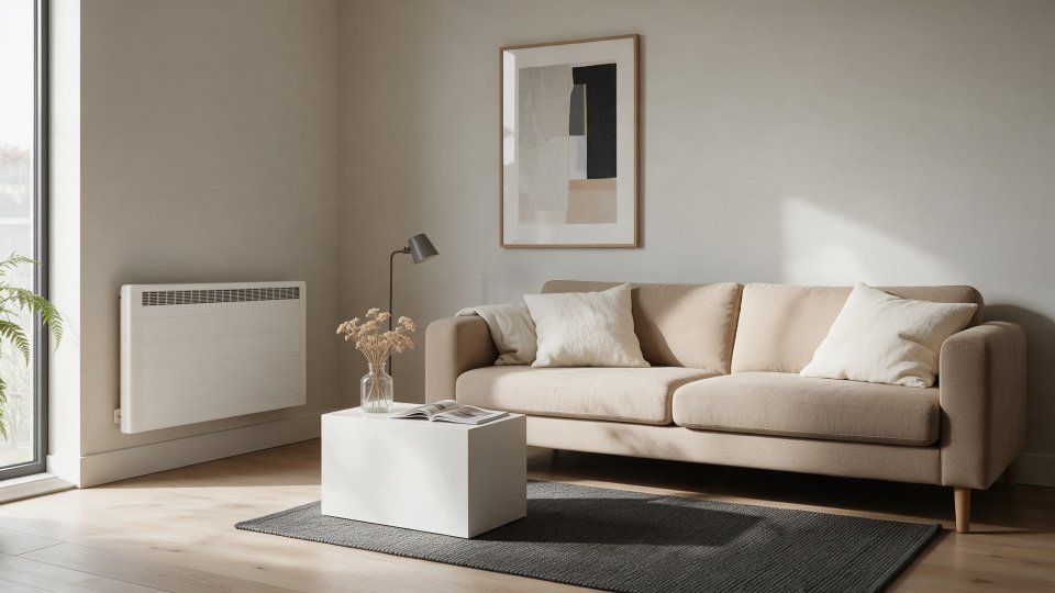 Photo d'un radiateur Rothelec dans un salon